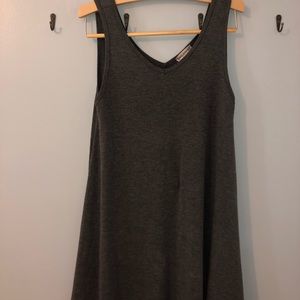Grey sleeveless T-shirt dress